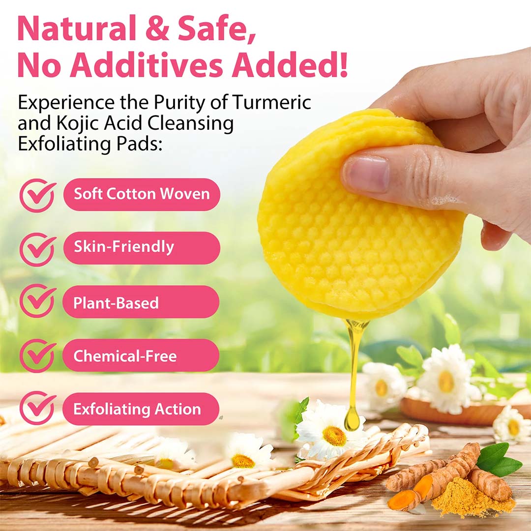 Turmeric & Kojic Acid Cleansing Pads - Loréka Care