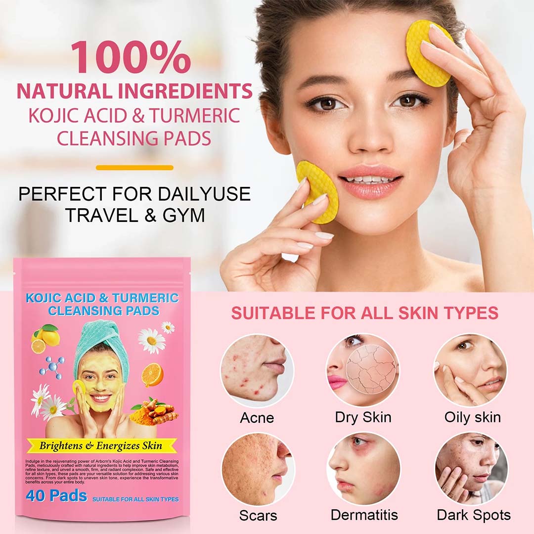 Turmeric & Kojic Acid Cleansing Pads - Loréka Care