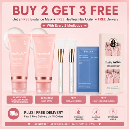 2 Medicube + FREE Biodance Mask + FREE Heatless Hair Curler